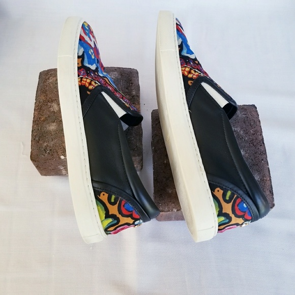 EUC DSQUARED2 Multi Floral/Black Sneakers Size 37 - Picture 3 of 5